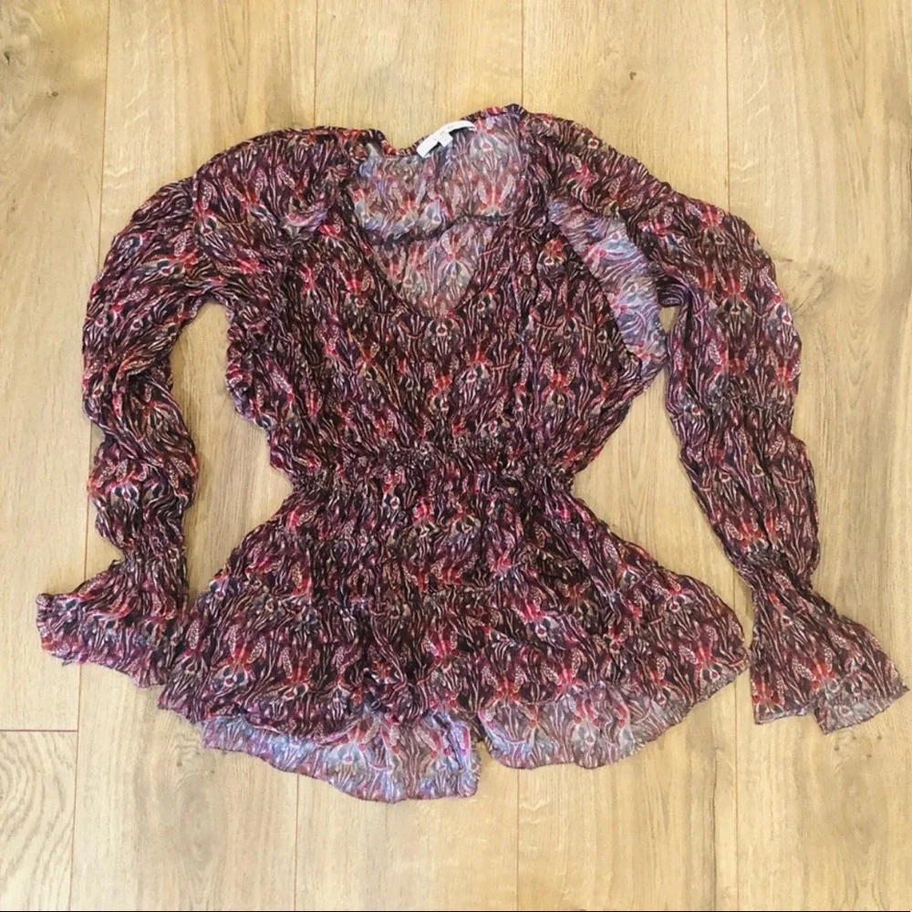 IRO Janie Printed Ruffle Blouse - Picture 4 of 9